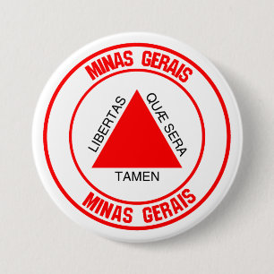 Minas Gerais Round Emblem Button