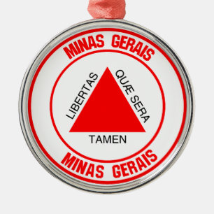 Minas Gerais Rundes Emblem Ornament Aus Metall