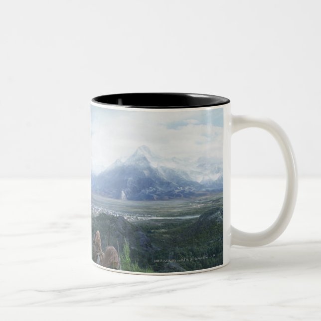 Minas Tirith in View Zweifarbige Tasse (Rechts)