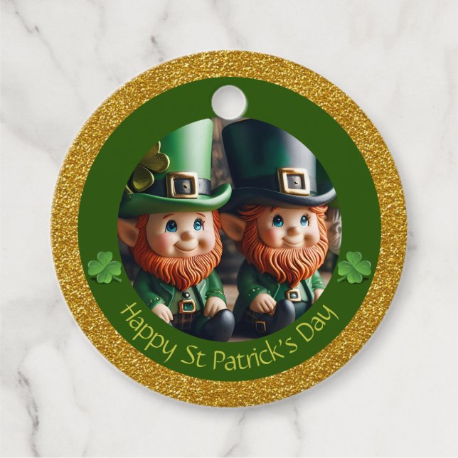 Minature Leprechaun St Patrick's Day dank RFT Geschenkanhänger (Vorderseite)