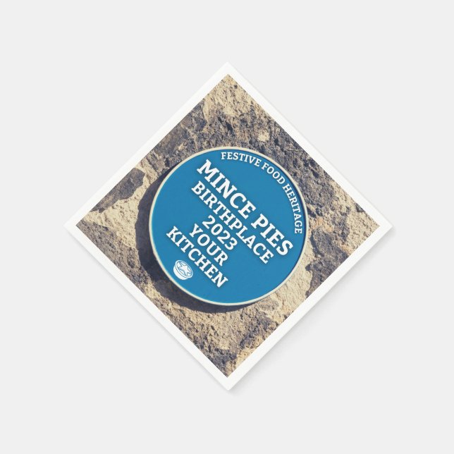 Mince Pies Birthplace - Blue Plaque Serviette (Ecke)