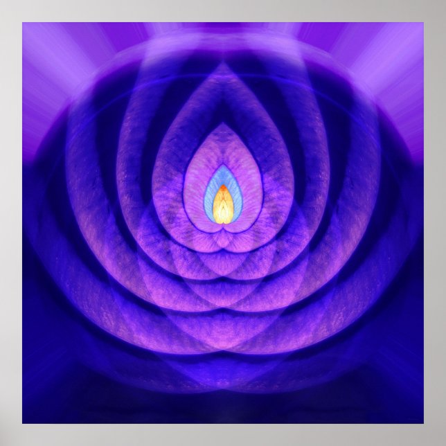 Mind Beacon in Lila und blau Poster (Vorne)