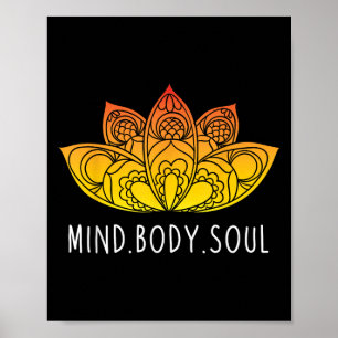 Mind Body Soul Women Meditation Graphic Ideas Poster
