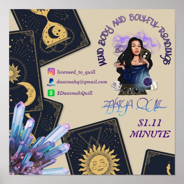 MIND BODY UND SOULFUL LESUNGSPOster Poster (Vorne)