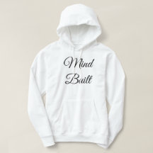 Mind Built Life Shaped Herren Babyweißer Kapuzenpu