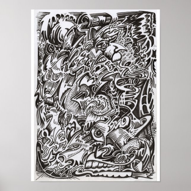 Mind Cascade zeichnend Poster (Vorne)