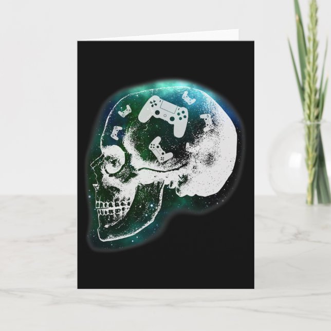 Mind Controller Schädel Gaming Gamer Männer Jungen Karte (Vorderseite)
