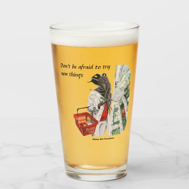 Mind Flayer Grocero Fantastische Fantasy Art Glas  (Vorne (Gefüllt))