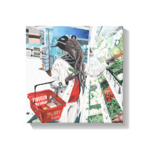 Mind Flayer Grocero Shopping Fantasy Leinwanddruck