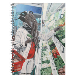 Mind Flayer Grocery Shopping Fantasy Art Notebook Notizblock