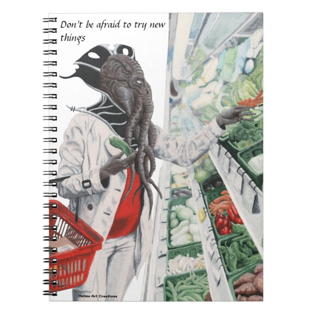 Mind Flayer Grocery Store Fantasy Spiral Notebook Notizblock (Vorderseite)
