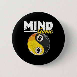 Mind Game Billiards Snooker Cue Stick Pool Billiar Button