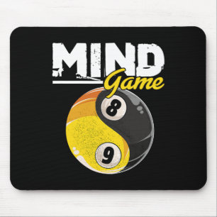 Mind Game Billiards Snooker Cue Stick Pool Billiar Mousepad