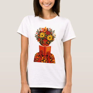 Mind Grow Soul Florale Lesung Afro Frau SVG PNG T-Shirt