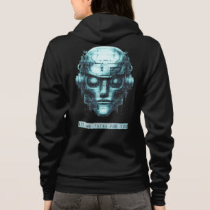 Mind Kontrolle Cyberpunk Blue Grunge Front & Back Hoodie