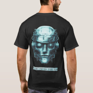 Mind Kontrolle Cyberpunk Blue Grunge Front & Back T-Shirt