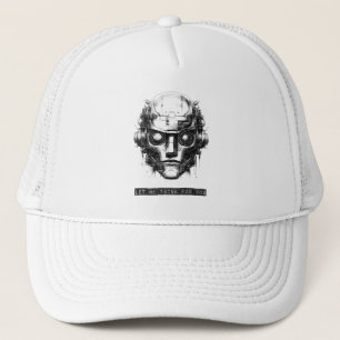 Mind Kontrolle Cyberpunk Robot Black Print Truckerkappe