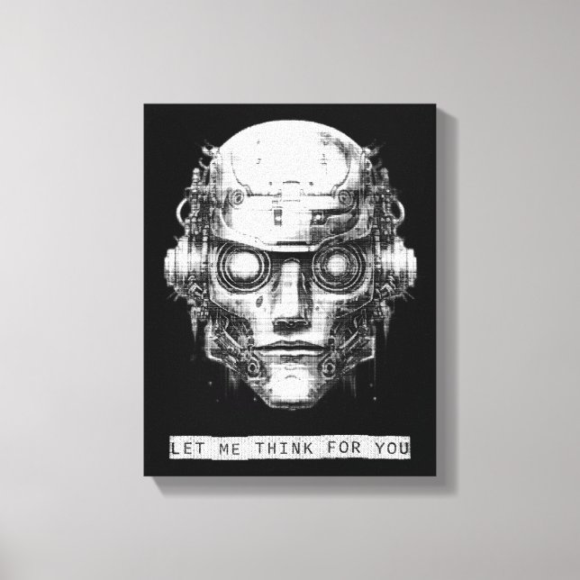 Mind Kontrolle Cyberpunk Robot Leinwanddruck (Vorderseite)
