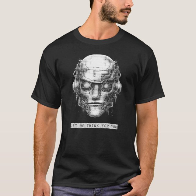 Mind Kontrolle Cyberpunk Robot T-Shirt (Vorderseite)