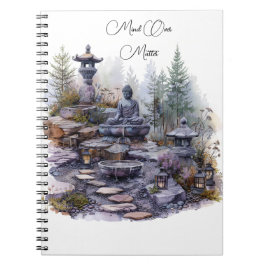 Mind Over Matter Buddha Spiral Foto Notebook Notizblock