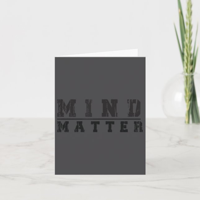 Mind Over Motivational Stoic Philosophy Insrationa Karte (Vorderseite)