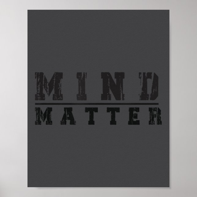 Mind Over Motivational Stoic Philosophy Insrationa Poster (Vorne)