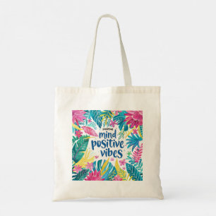 "Mind Positive Vibes" "Gute Dinge kommen" Tragetasche