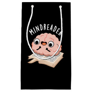 Mind Reader Funny Brain Pun Dark BG Kleine Geschenktüte