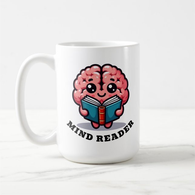 Mind Reader mit Name Funny Pun Kaffeetasse (Links)