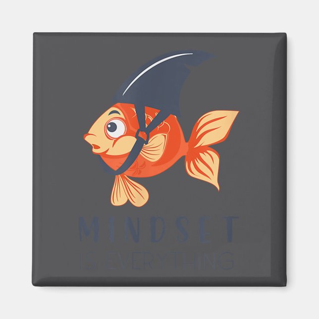 Mind Set Is Everything Insration Funny  Magnet (Vorne)