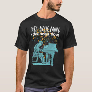 Mind Soul Musician Pianist Wings Musiknotens T-Shirt