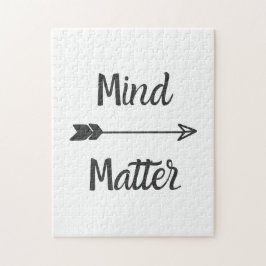 Mind über Matter einfache minimale Schwarz und Wei Puzzle