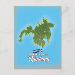 Mindanao Map Postkarte