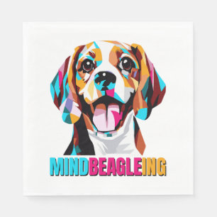 Mindbeagleing Beagle Dog Serviette