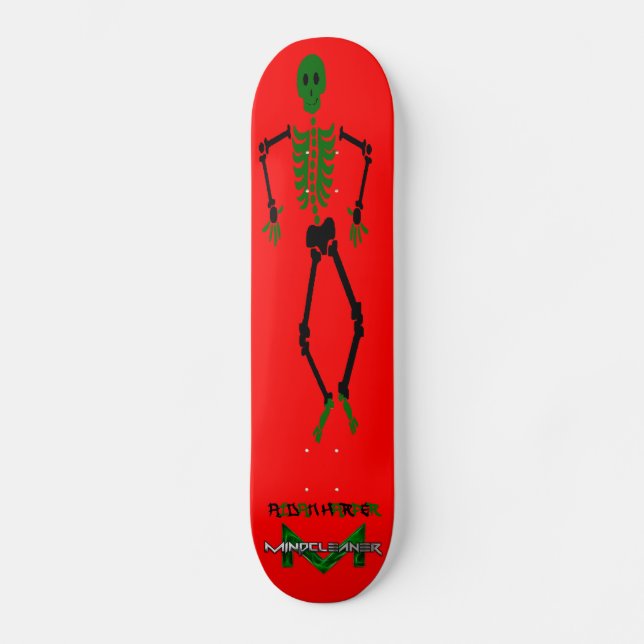 Mindcleaner Skelleton Skateboard (Vorderseite)