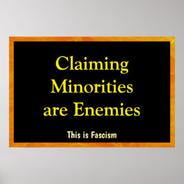 Minderheiten zu Feinden erklären Poster