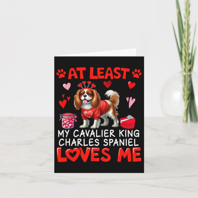 Mindestens Cavalier King Charles Spaniel Love Me V Karte (Vorderseite)