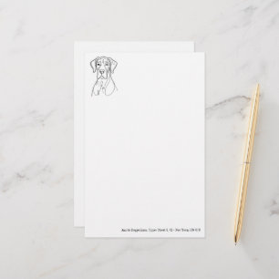 Mindestkopfzeichnung Deutsche Dogge Briefpapier