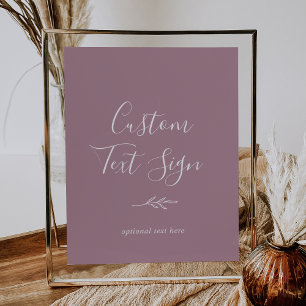 Mindestleaf Benutzerdefiniertes Textzeichen auf Poster