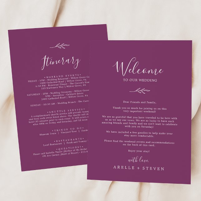 Mindestleaf | Berry Welcome Letter & Itinerary (Von Creator hochgeladen)
