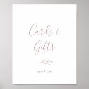 Mindestleaf Blush Pink Karten und Geschenke-Zeic Poster