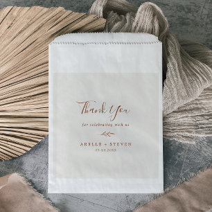 Mindestleaf Boho Cream Danke, Hochzeit Geschenktütchen