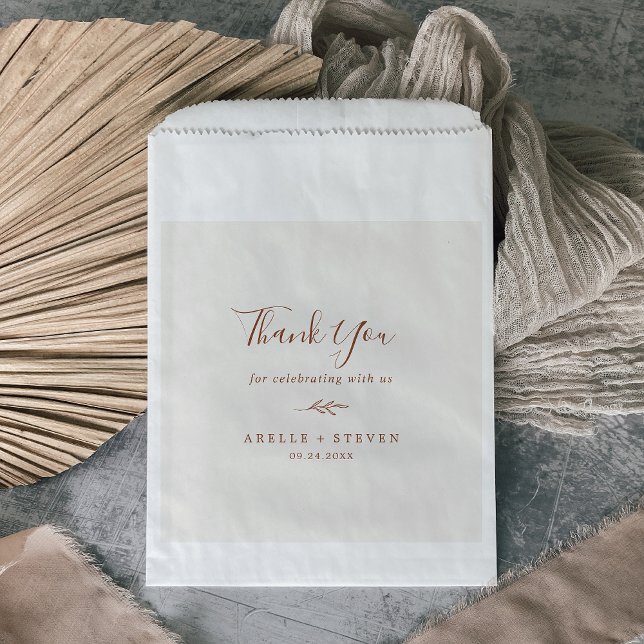 Mindestleaf | Boho Cream Danke, Hochzeit Geschenktütchen (Von Creator hochgeladen)