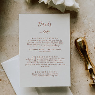 Mindestleaf   Boho Cream Details Umschließungskart Begleitkarte