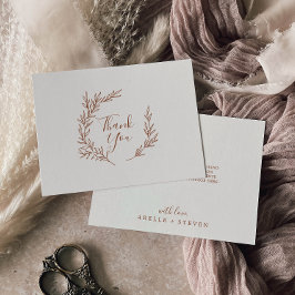 Mindestleaf | Boho Cream Flat Dankeschön Karte