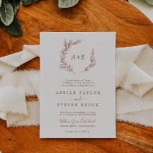 Mindestleaf | Boho Cream Formal Monogram Wedding