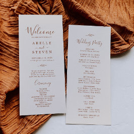 Mindestleaf | Boho Cream Wedding Program Programm