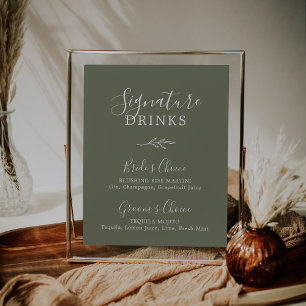 Mindestleaf   Dunkelgrüne Signaturgetränke Poster