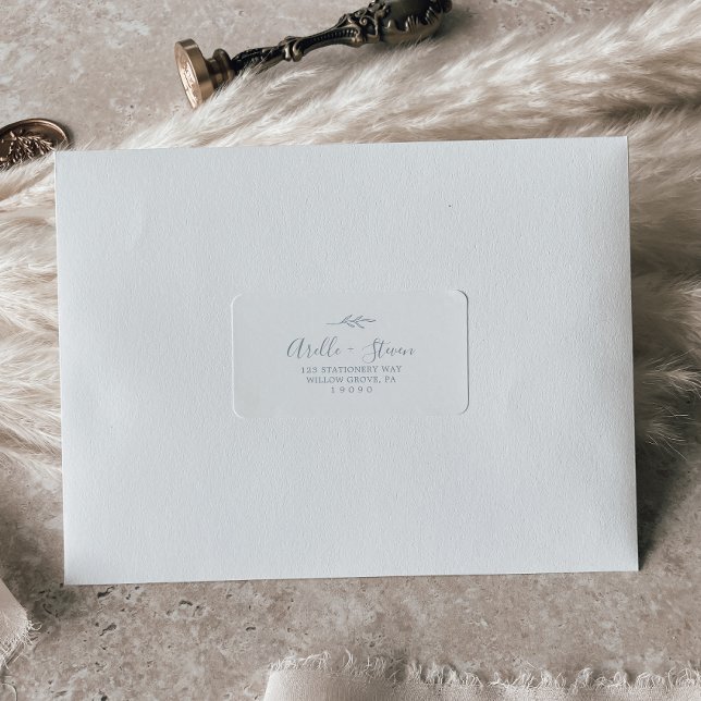 Mindestleaf | Dusty Blue Address Labels Adressaufkleber (Von Creator hochgeladen)