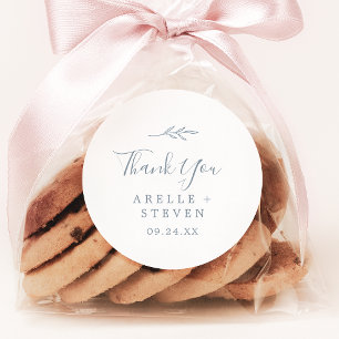 Mindestleaf   Dusty Blue Vielen Dank, dass Sie Sti Runder Aufkleber